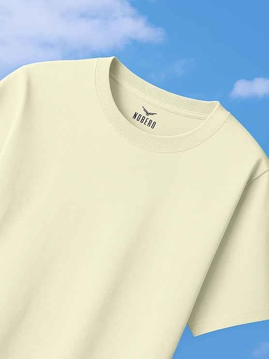 NOBERO Men's Cotton Oversized Fit Graphic Print T-Shirt