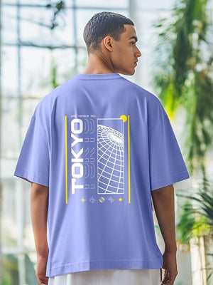 NOBERO Men's Cotton Oversized Fit Graphic Print T-Shirt